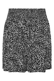 Yours Curve Black Dot Print Shirred Shorts - Image 5 of 5