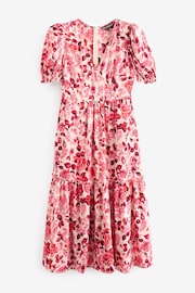 Girl In Mind Pink Maya Wrap Tierred Midi Dress - Image 5 of 5