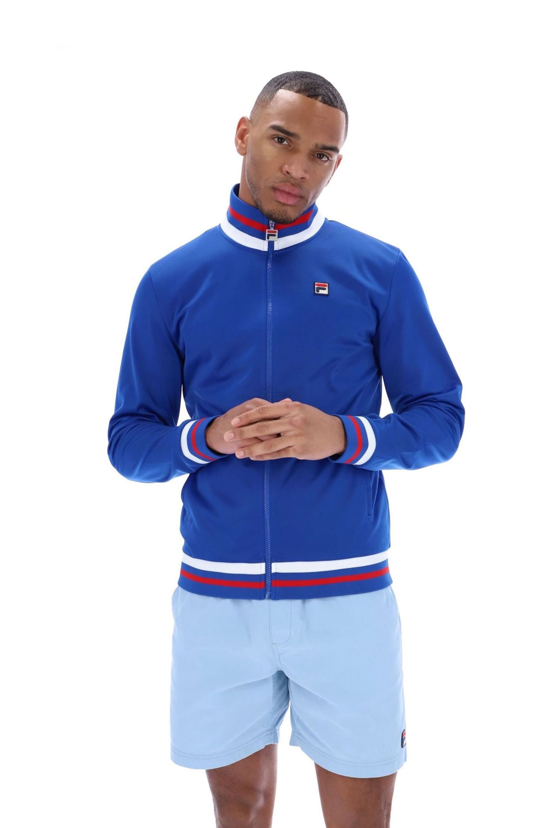 Fila Blue Dane Track Jacket With Tipping - Image 3 of 4