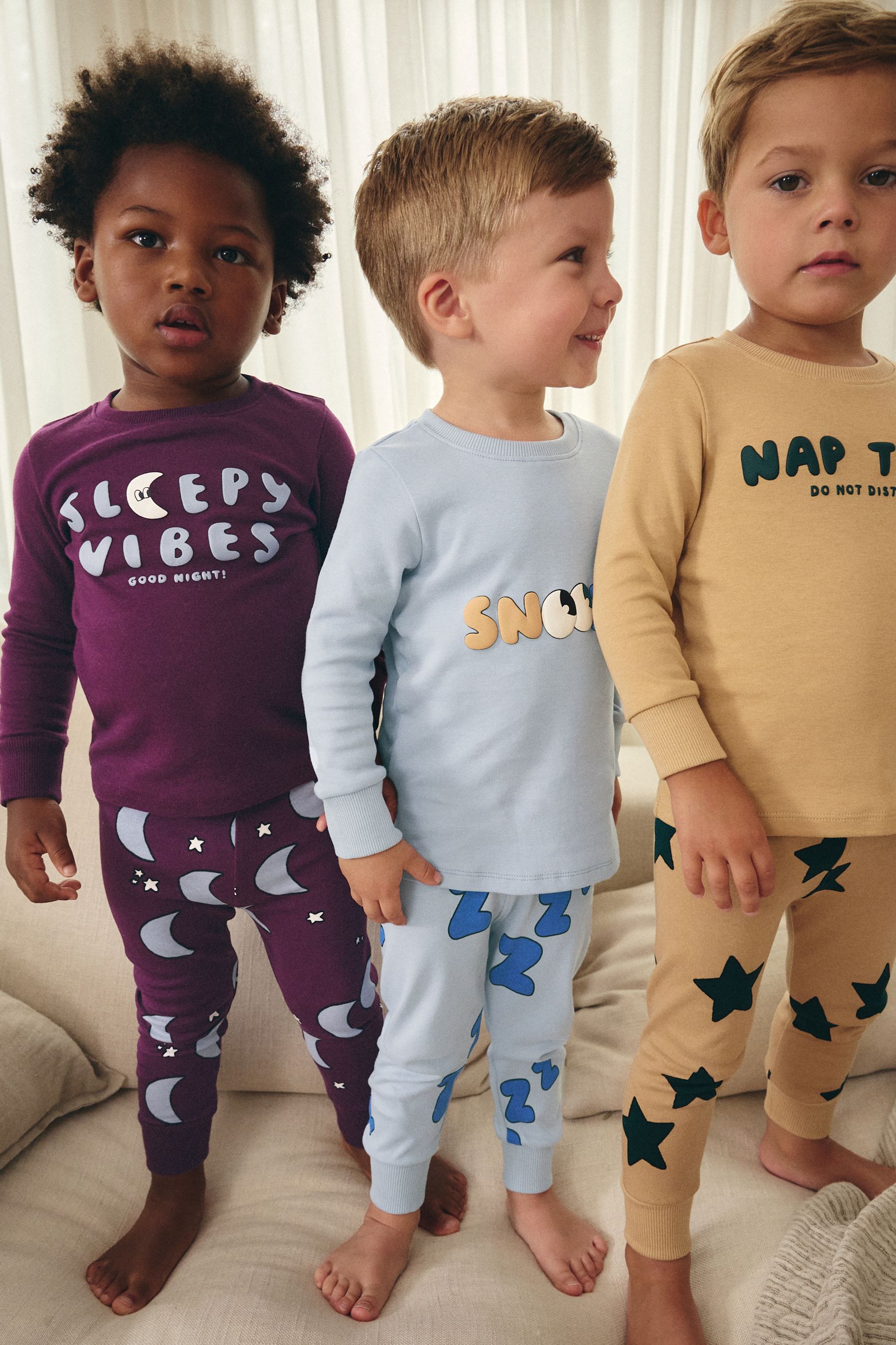 Buy Blue Stone Snuggle 100 Cotton Pyjamas 3 Pack 9mths 8yrs from Next Oman