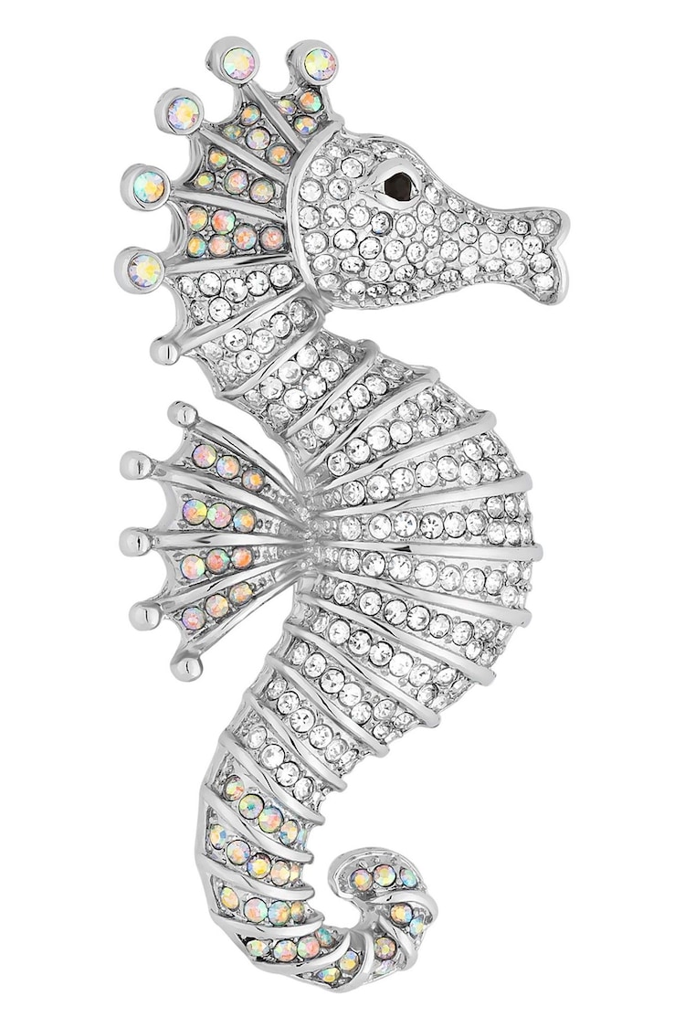 Jon Richard Silver Crystal Seahorse Brooch - Gift Box - Image 2 of 4