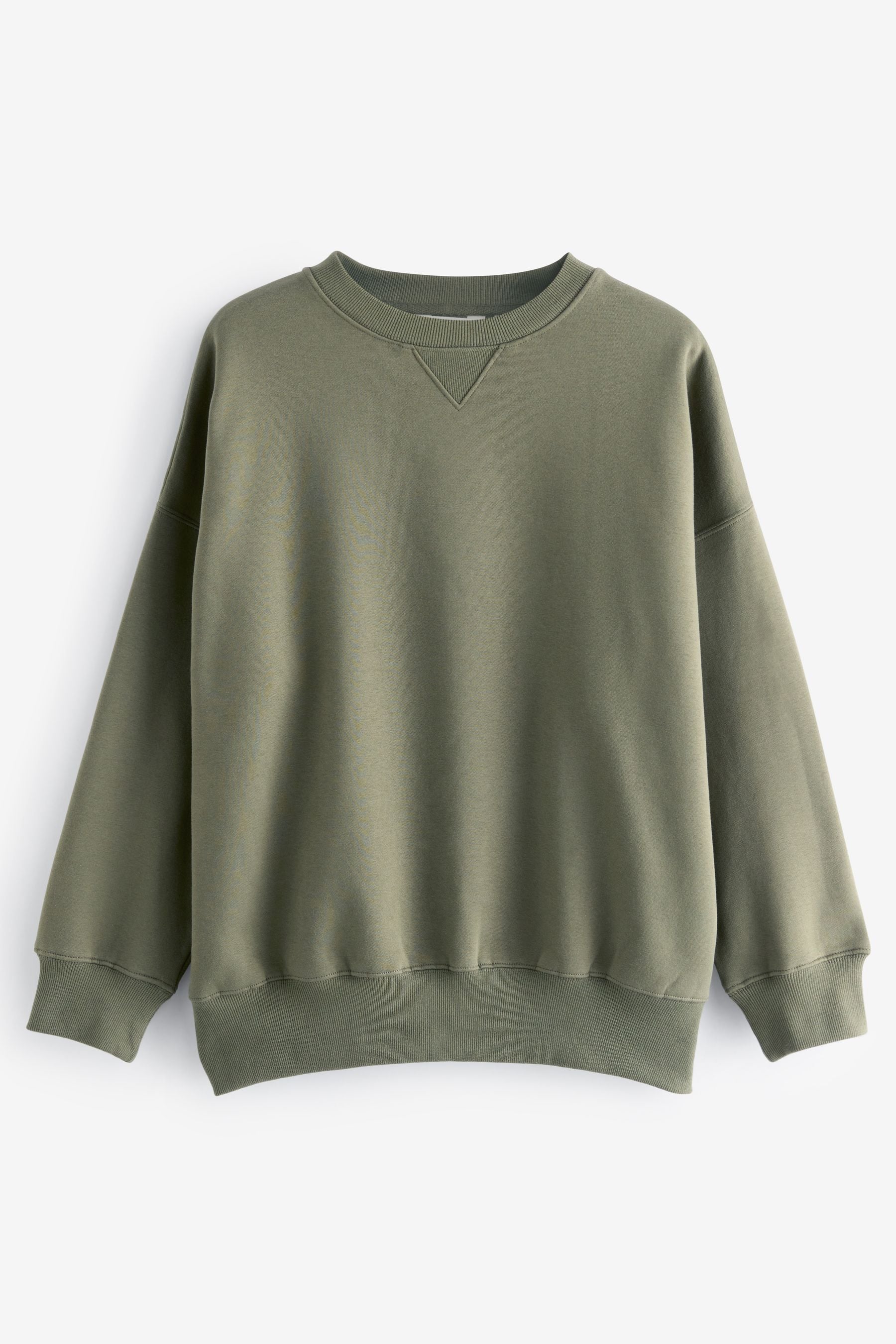 Olive green crew neck sale