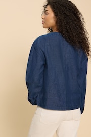 White Stuff Blue Adele 100% Linen Jacket - Image 2 of 7