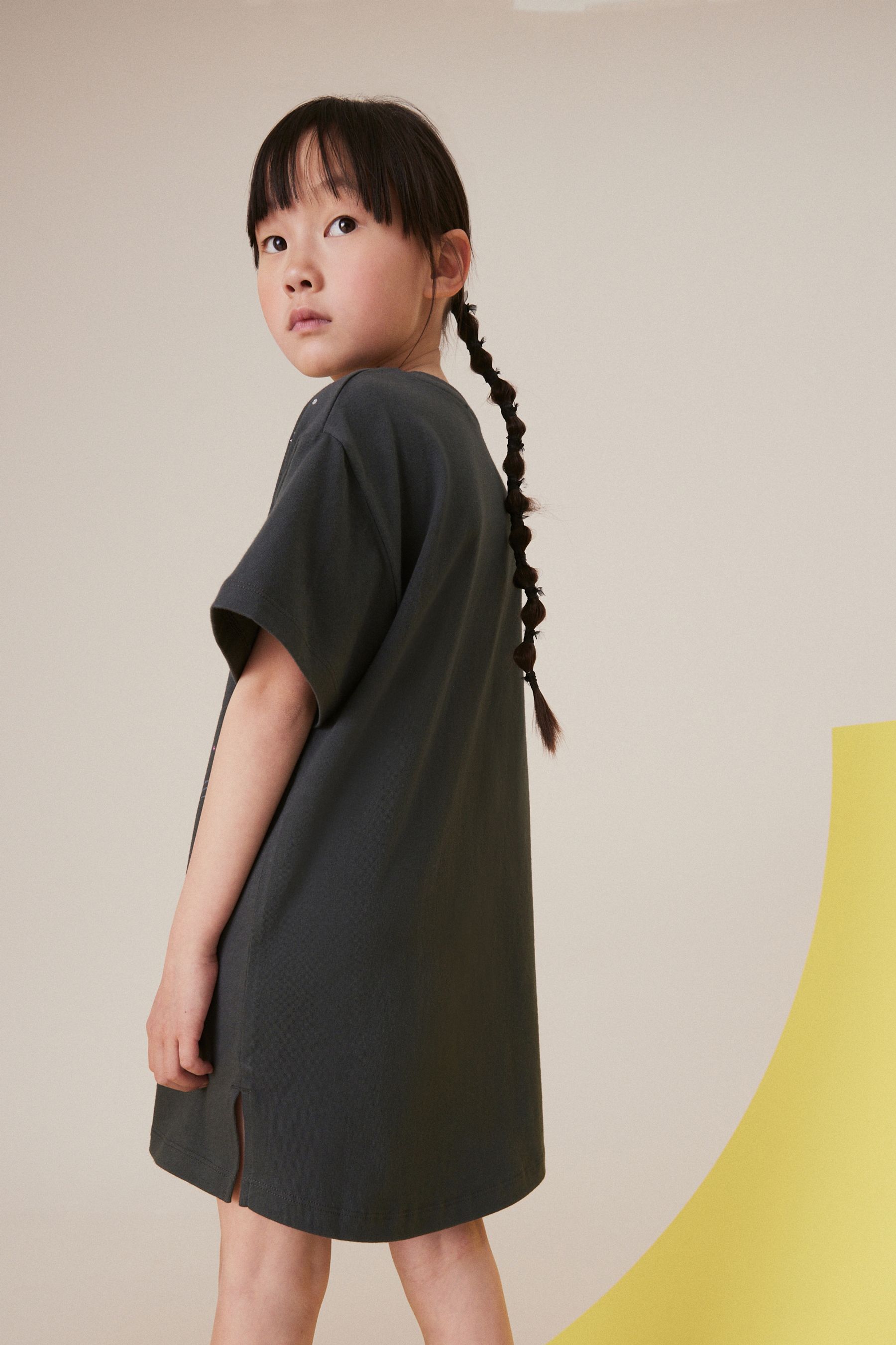 Charcoal grey t shirt dress hotsell