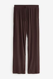 Chocolate Brown Ribbed Button Through Pyjamas - Image 8 of 11