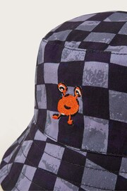 Monsoon Black Reversible Check Bucket Hat - Image 4 of 4