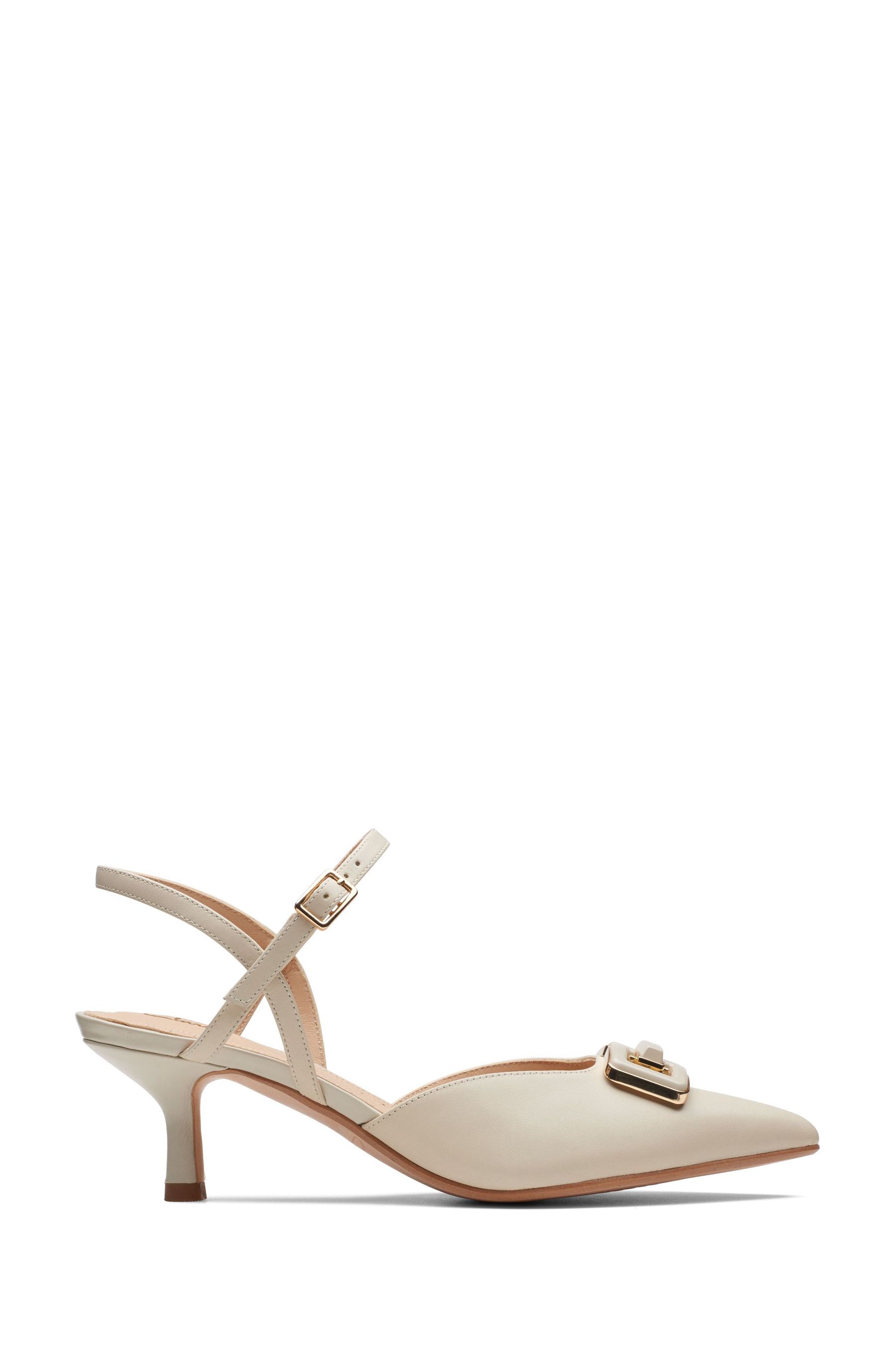 Clarks cream heels online