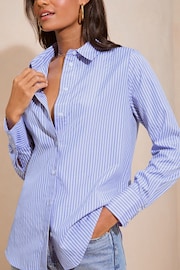 Lipsy Blue Collared Button Through Shirt - Image 1 of 4