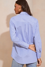 Lipsy Blue Collared Button Through Shirt - Image 2 of 4