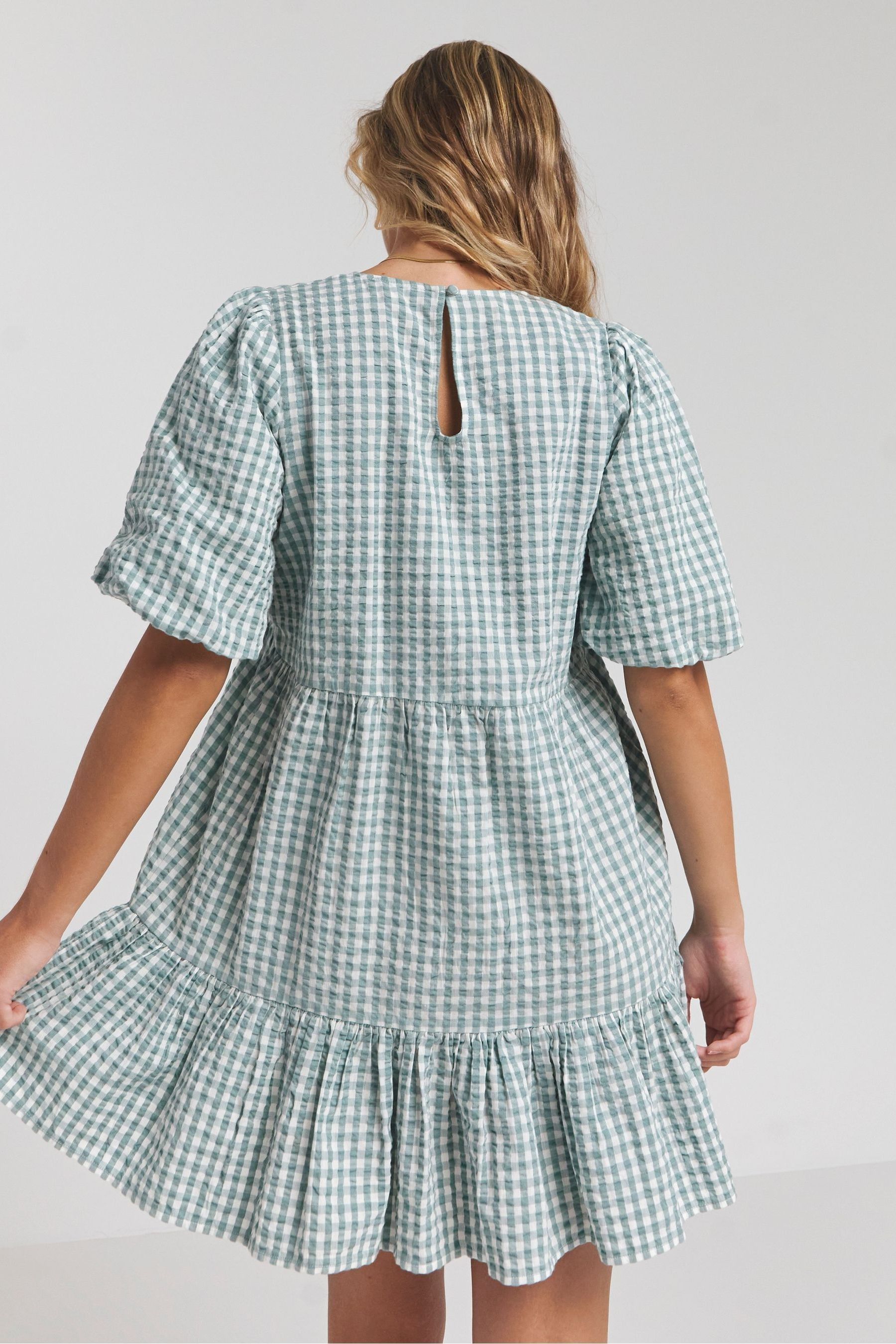 Buy Simply Be Blue 100 Cotton Gingham Smock Dress from Next Luxembourg