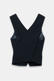 Mint Velvet Blue Navy Wrap Back Waistcoat - Image 4 of 4