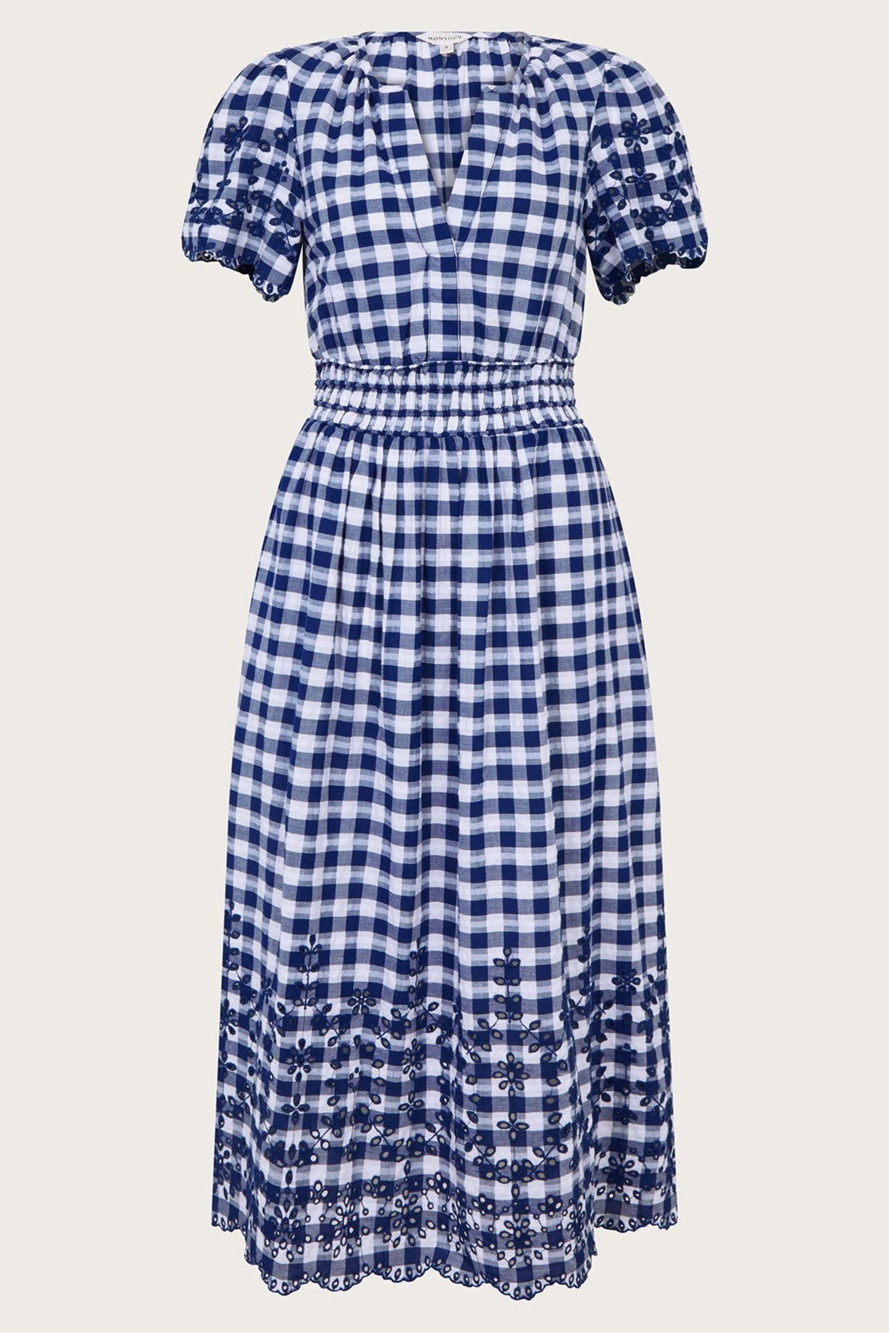 Buy Monsoon Blue 100 Cotton Nyla Gingham Dress from Next Canada