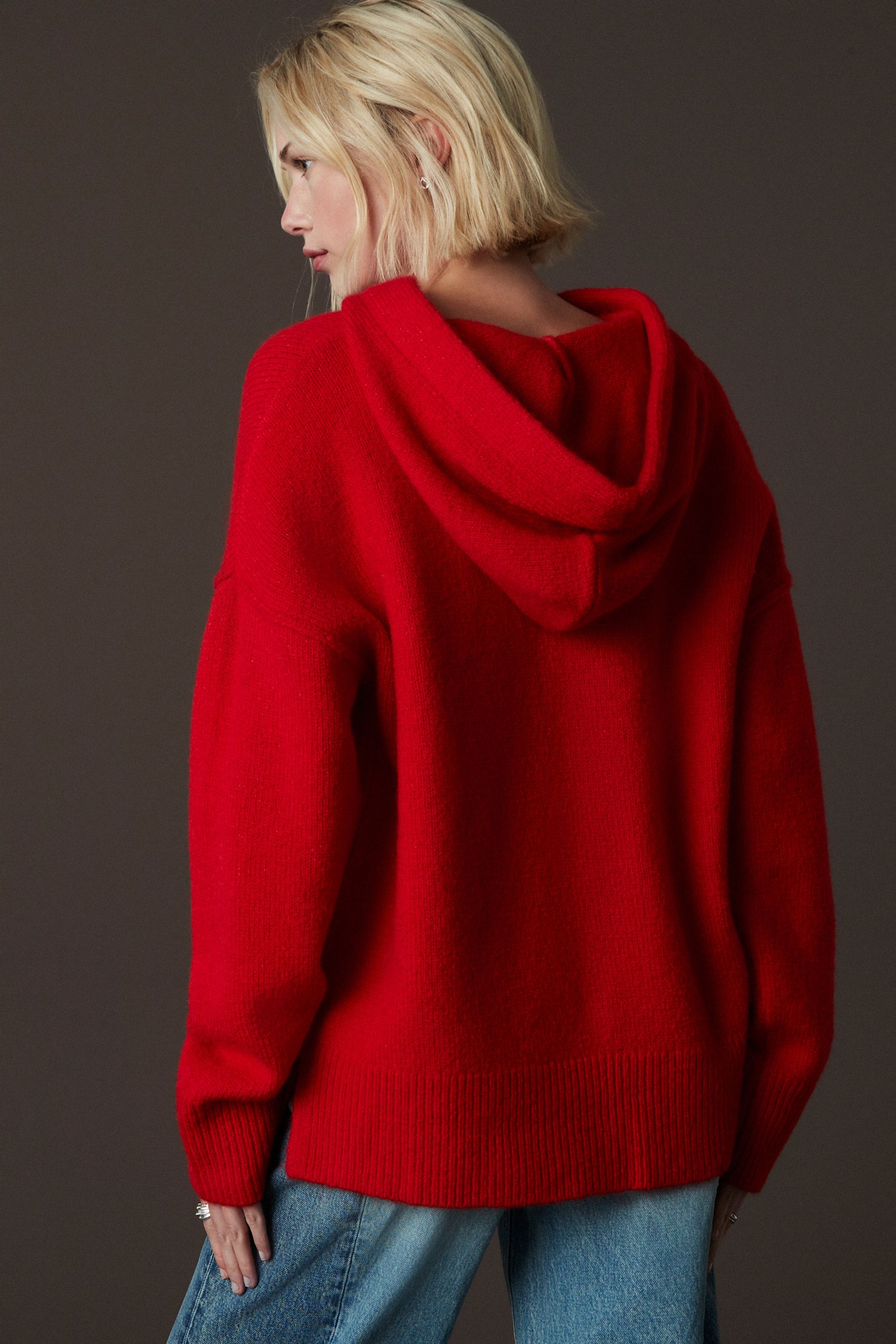 Red hoodie jumper sales