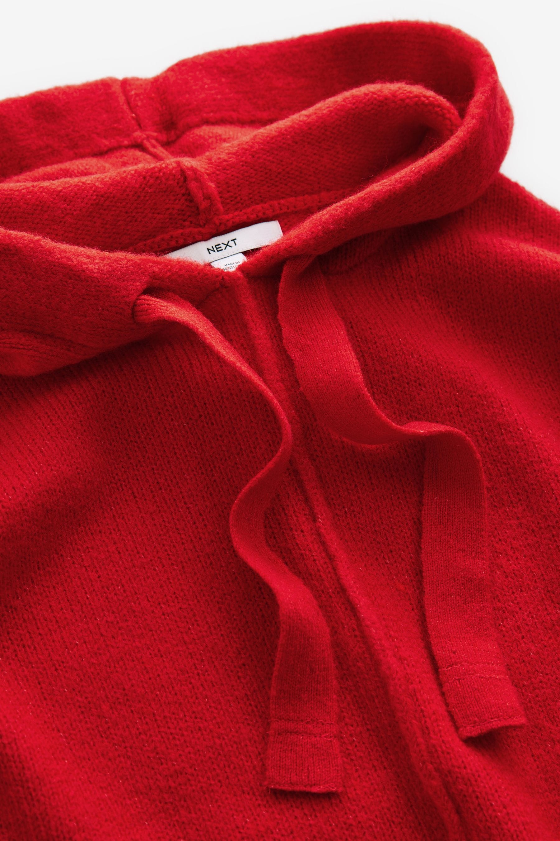 Buy Red Relaxed Fit Oversized Knitted Hoodie Jumper from Next Luxembourg