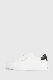 Calvin Klein White Leather Lace-Up Trainers - Image 6 of 7