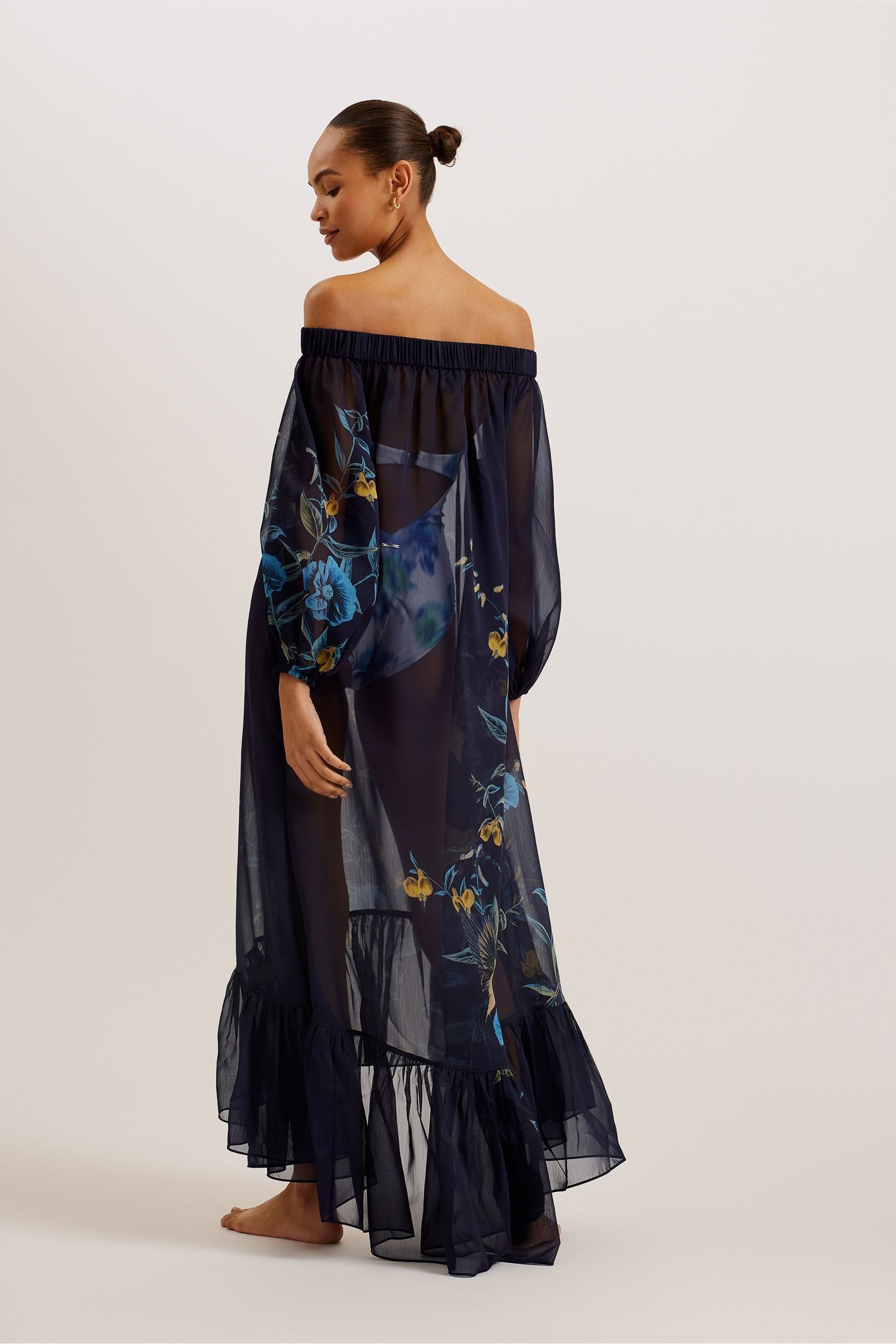 Ted baker blue off shoulder dress best sale