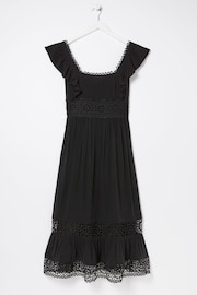 FatFace Hibiscus Black Lace Midi Dress - Image 6 of 6