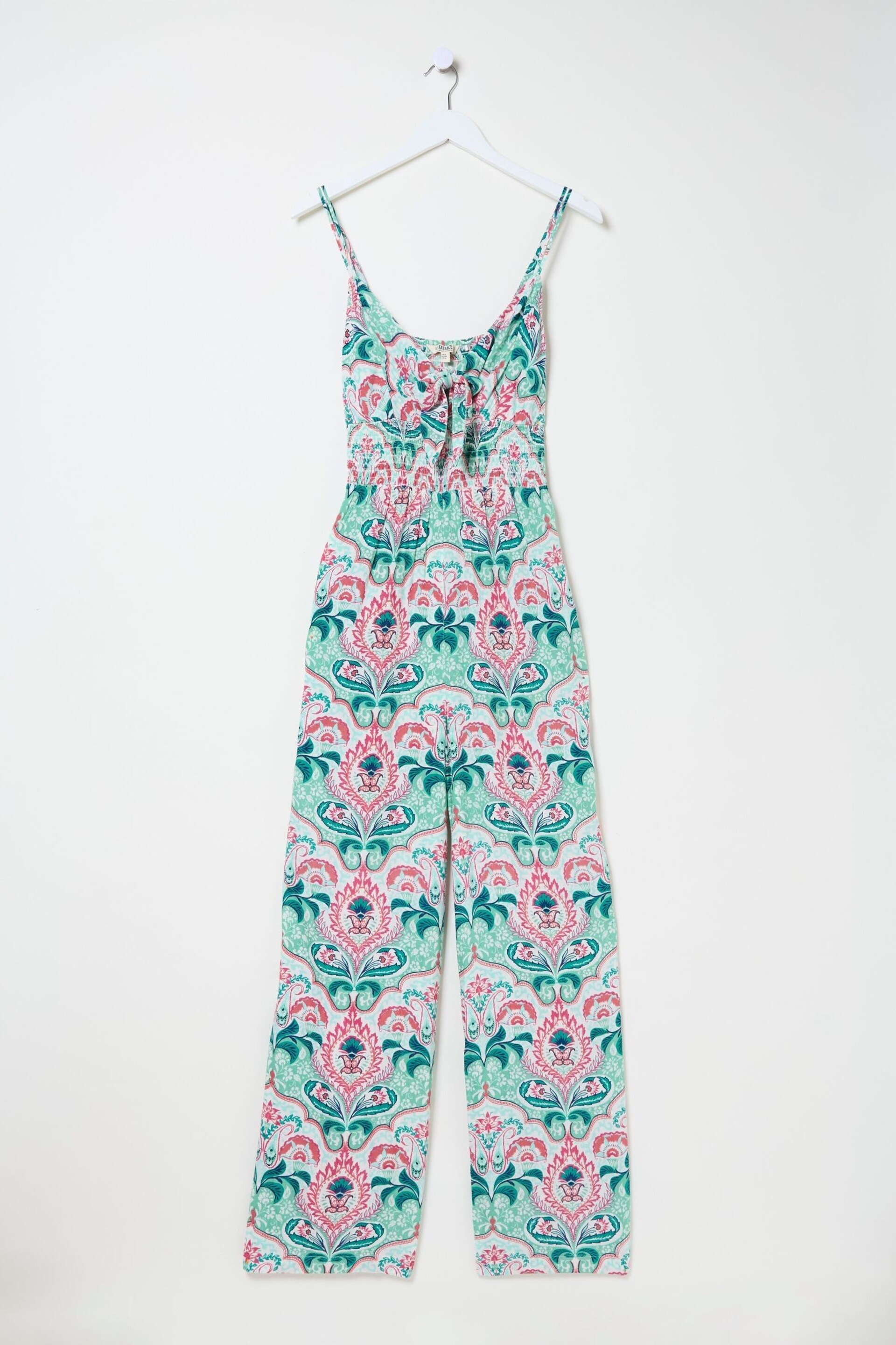 FatFace Green Mirrored Paisley Jumpsuit - Image 5 of 5