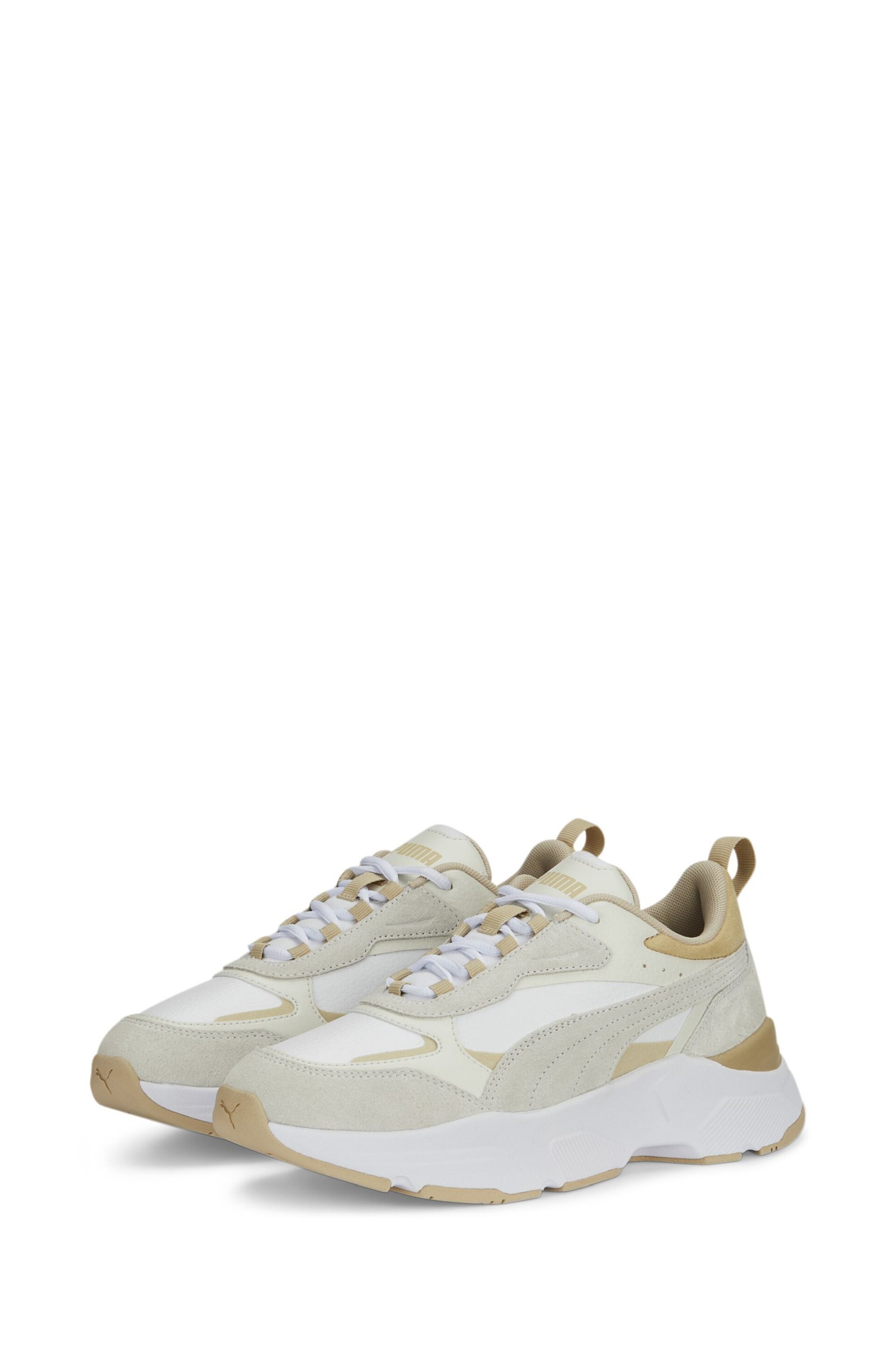 Puma White Womens Cassia Mix Sneakers - Image 2 of 6