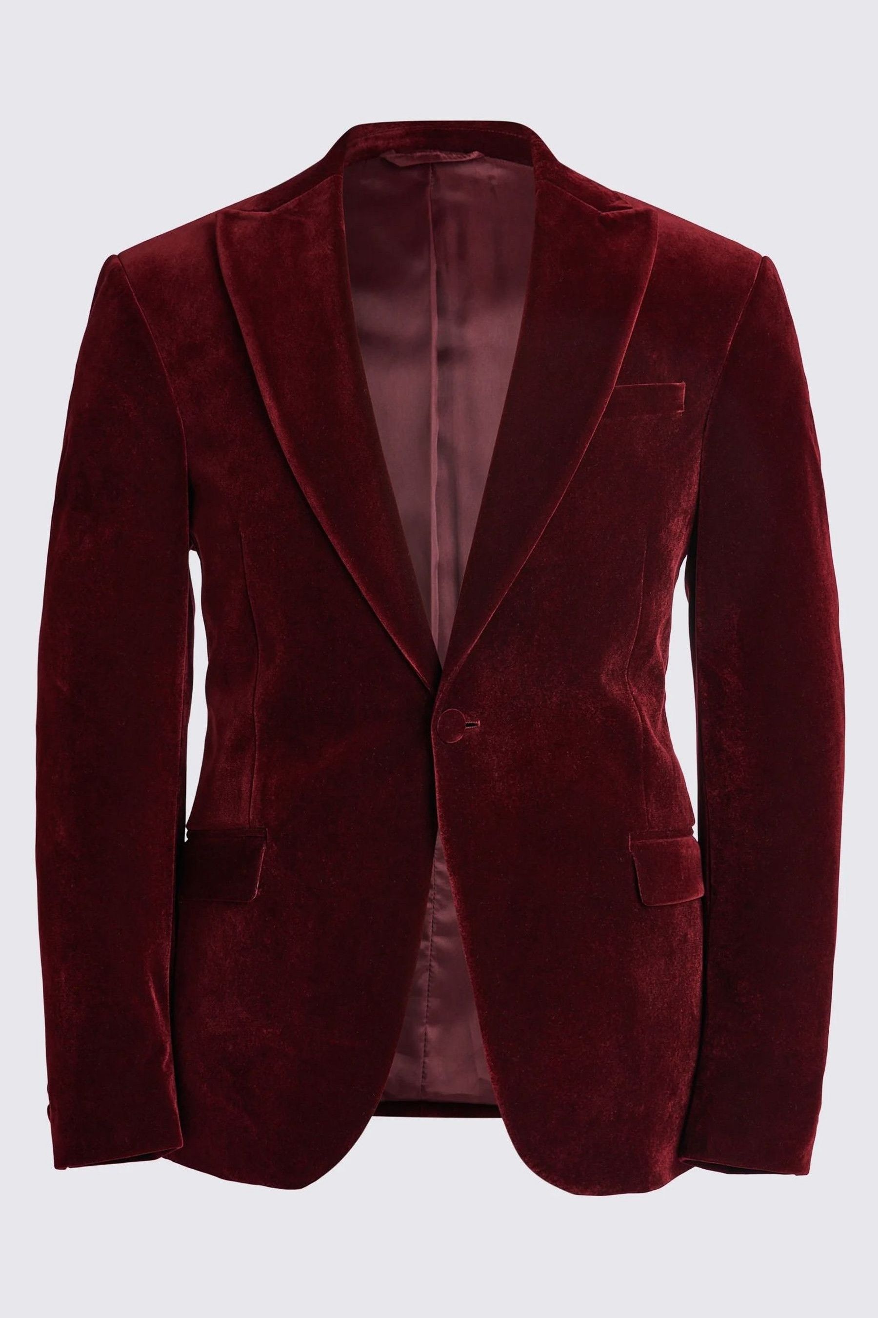 Buy MOSS Burgundy Red Slim Fit Velvet Jacket from the Next UK online shop