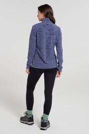 Mountain Warehouse Blue Womens Snowdon Melange Half-Zip Fleece - Image 3 of 5