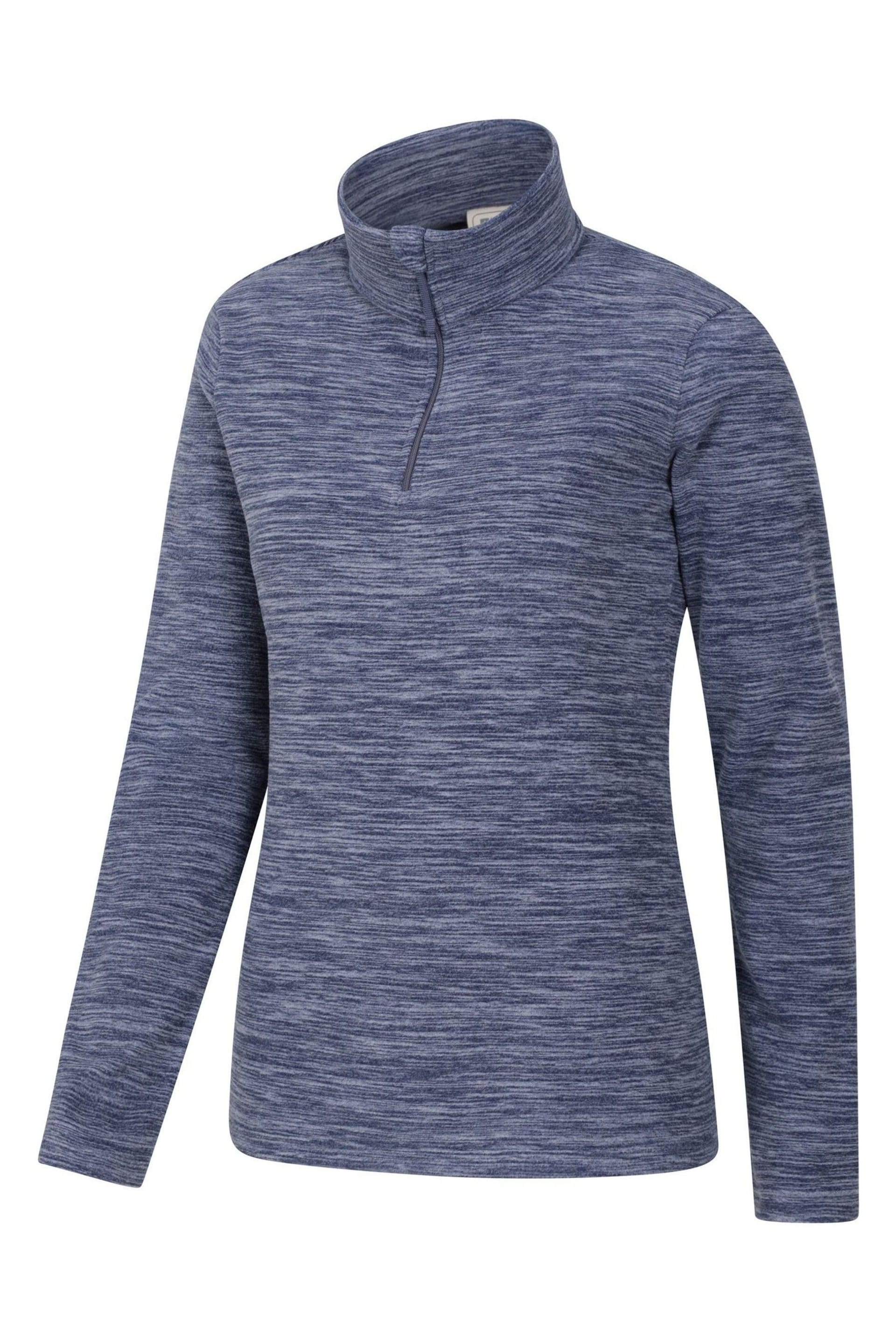 Mountain Warehouse Blue Womens Snowdon Melange Half-Zip Fleece - Image 4 of 5