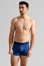 Ted Baker Dark Blue Cotton Trunks 3 Pack - Image 3 of 7