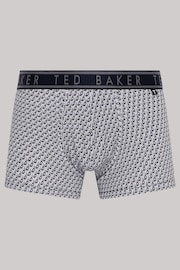 Ted Baker Dark Blue Cotton Trunks 3 Pack - Image 6 of 7