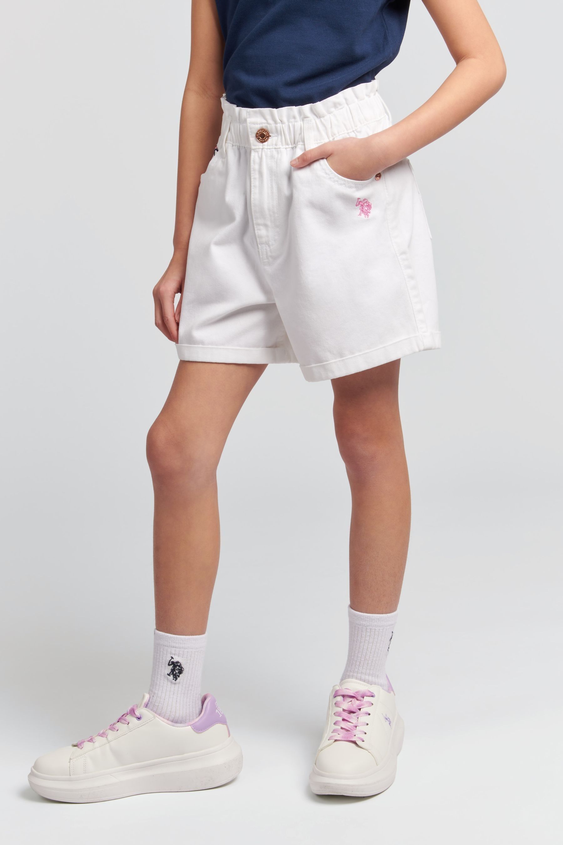 Us polo white shorts top
