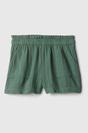 Gap Green Crinkle Cotton Pull On Baby Shorts (12mths-5yrs) - Image 1 of 2