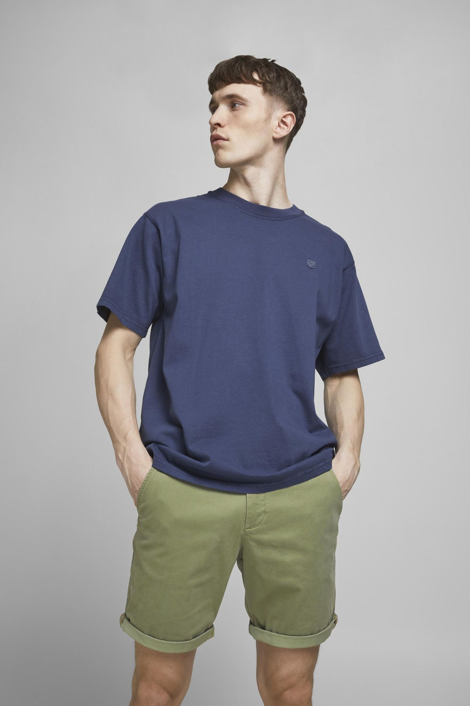 JACK & JONES Green Slim Chino Shorts - Image 1 of 7