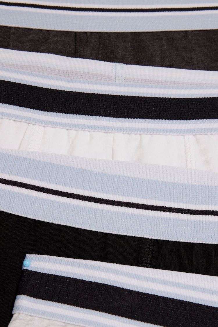 River Island Multi 100% Cotton Trunks 4 Pack - Image 4 of 4