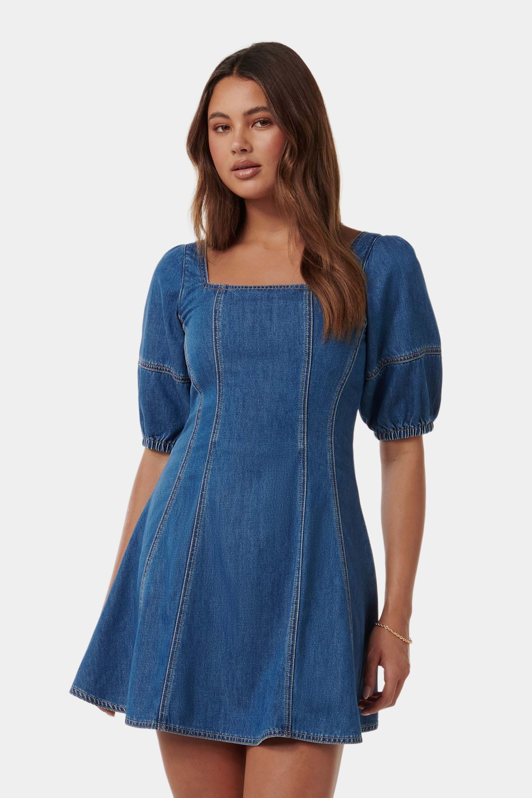 Buy Forever New Blue Sierra Denim Dress from Next Luxembourg