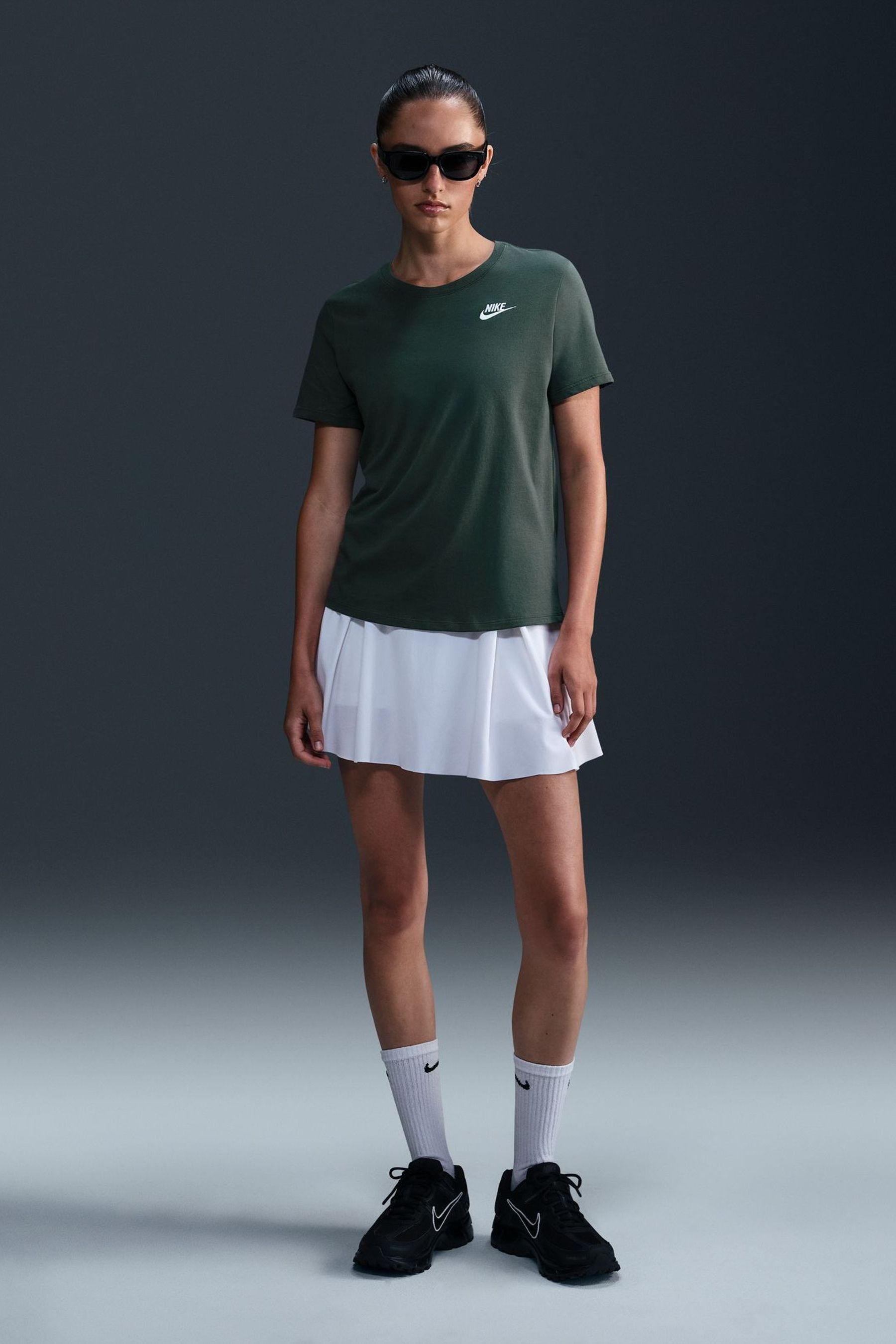 Buy Nike Dark Green Sportswear Club Essentials T Shirt from Next Ireland