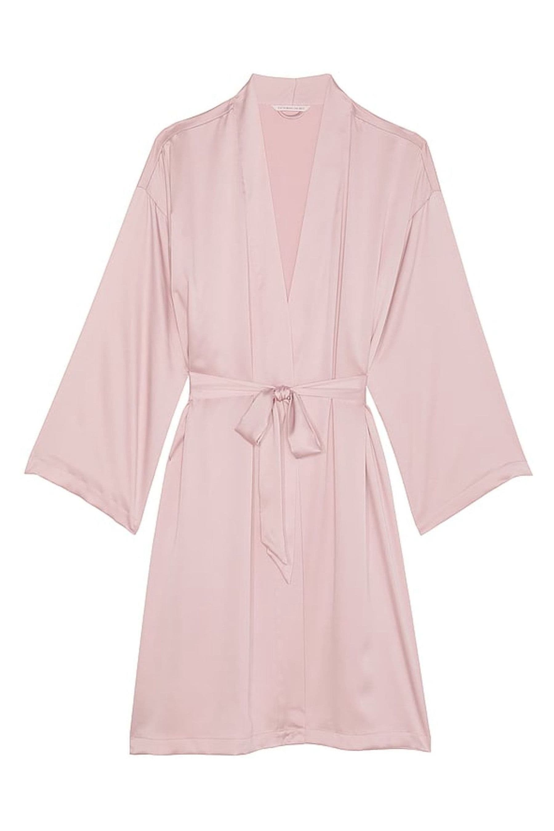 Buy Victoria s Secret Chalk Rose Pink Satin Midi Robe from Next Belgium