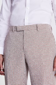 MOSS Tailored Fit Orange Houndstooth Trousers - Image 3 of 3