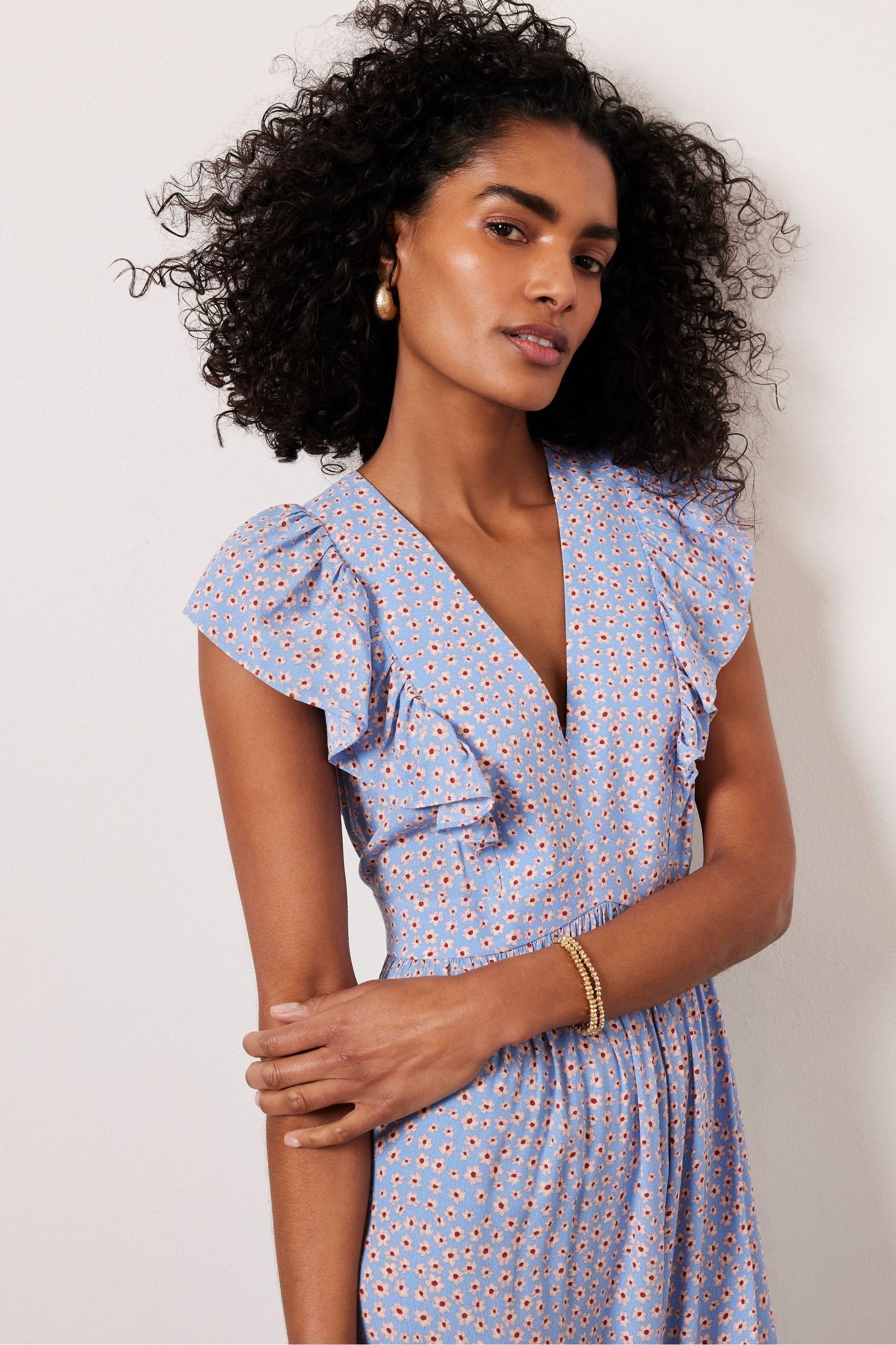 Mint velvet floral wrap dress outlet