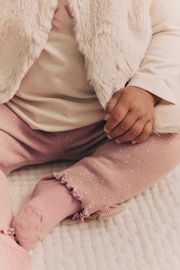 Pink Cosy Baby Long Sleeve Top and Leggings 3 Piece Set - Image 8 of 22