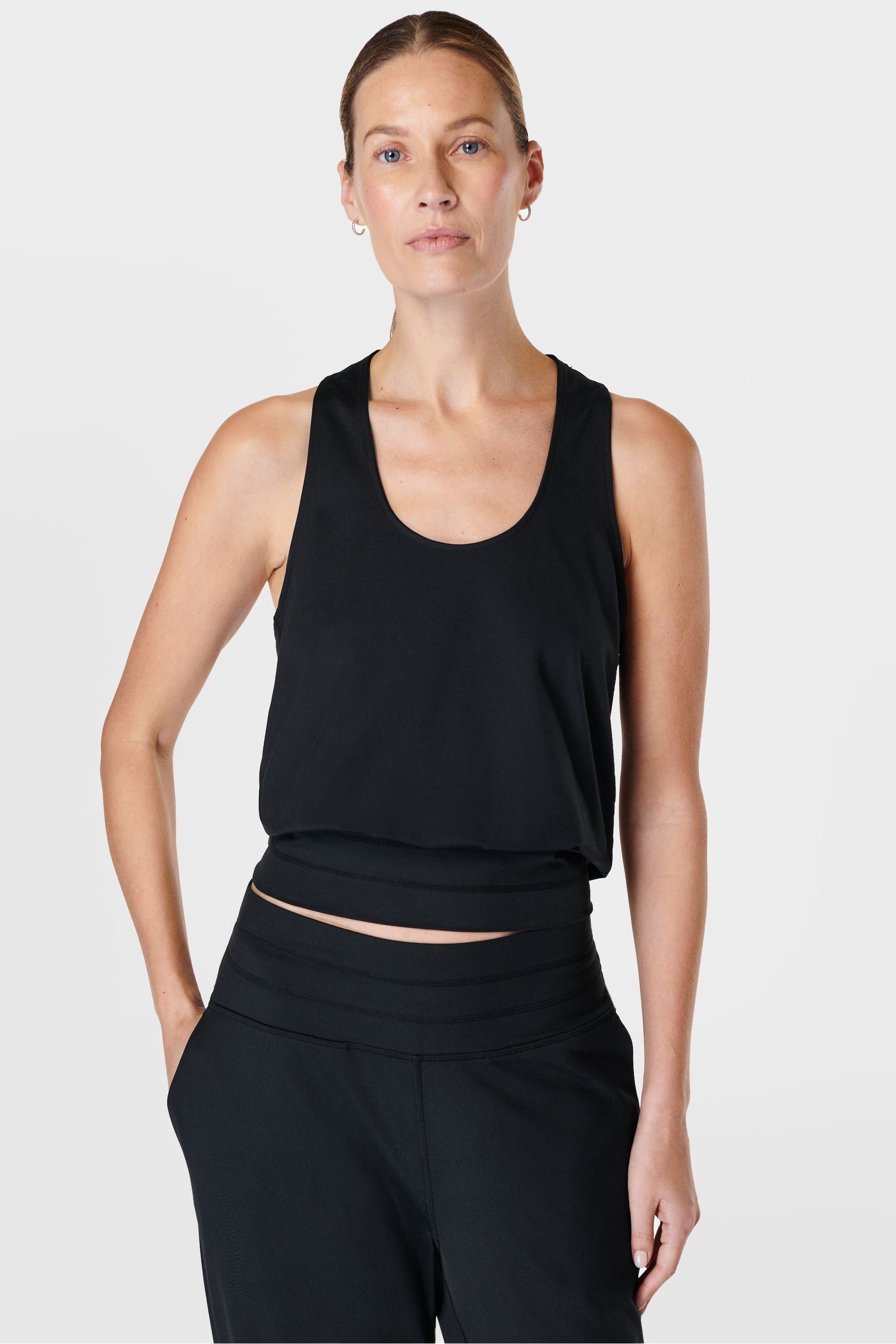 Black Sweaty Betty Gaia Yoga Tank