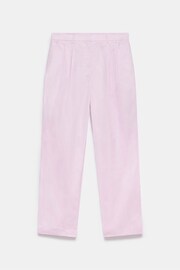 Mint Velvet Purple Lilac Cotton Tapered Pleated Trousers - Image 6 of 8