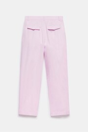 Mint Velvet Purple Lilac Cotton Tapered Pleated Trousers - Image 7 of 8