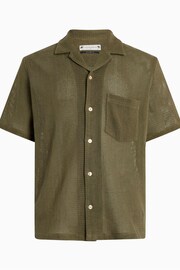 AllSaints Green Sortie Short Sleeve Shirt - Image 8 of 8