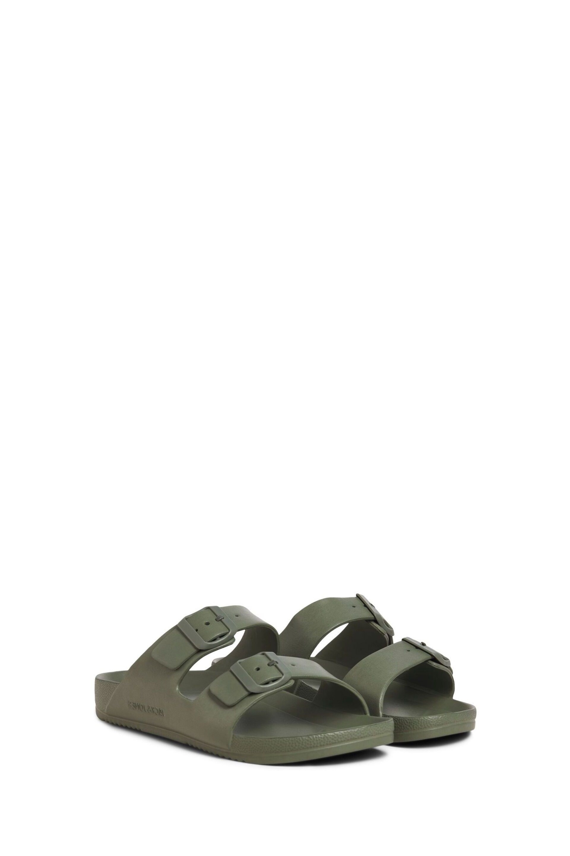 JACK & JONES Green Double Strap Sandals - Image 3 of 6