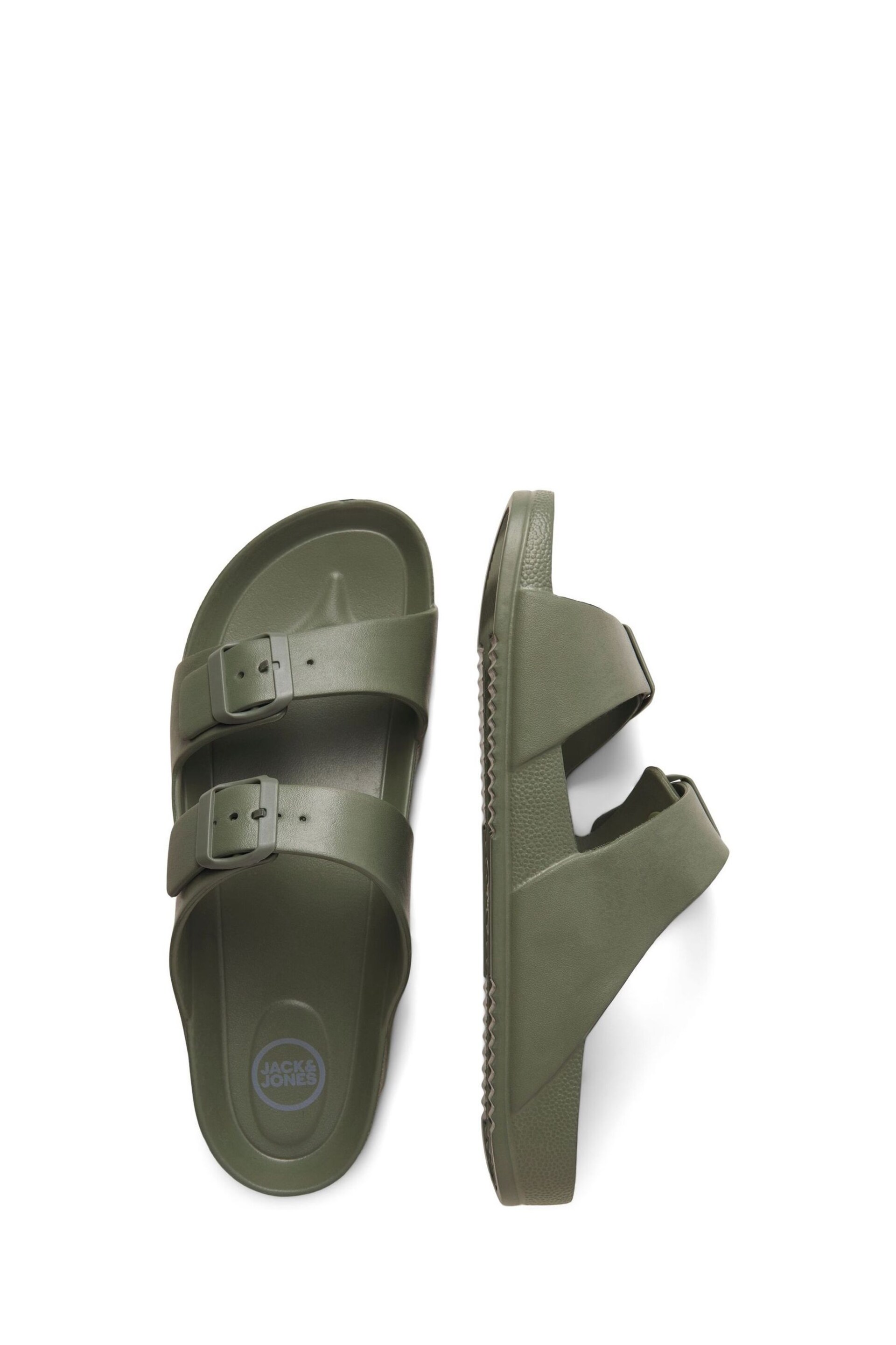 JACK & JONES Green Double Strap Sandals - Image 4 of 6