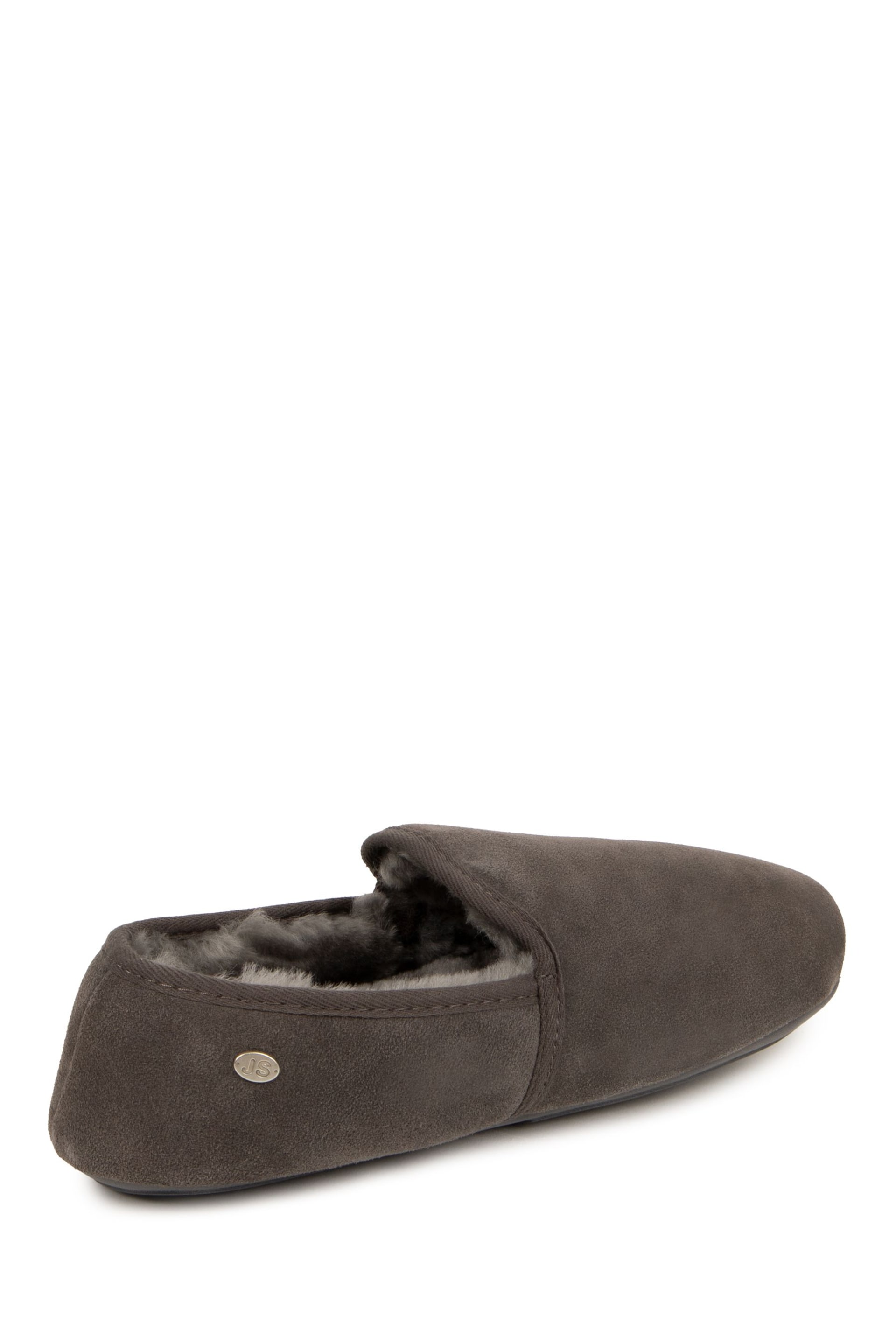 Just Sheepskin Grey Mens Chester Slippers - Image 4 of 5