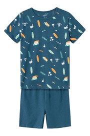 Name It Blue Short Sleeve Printed Pyjamas - Image 1 of 4