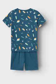 Name It Blue Short Sleeve Printed Pyjamas - Image 2 of 4