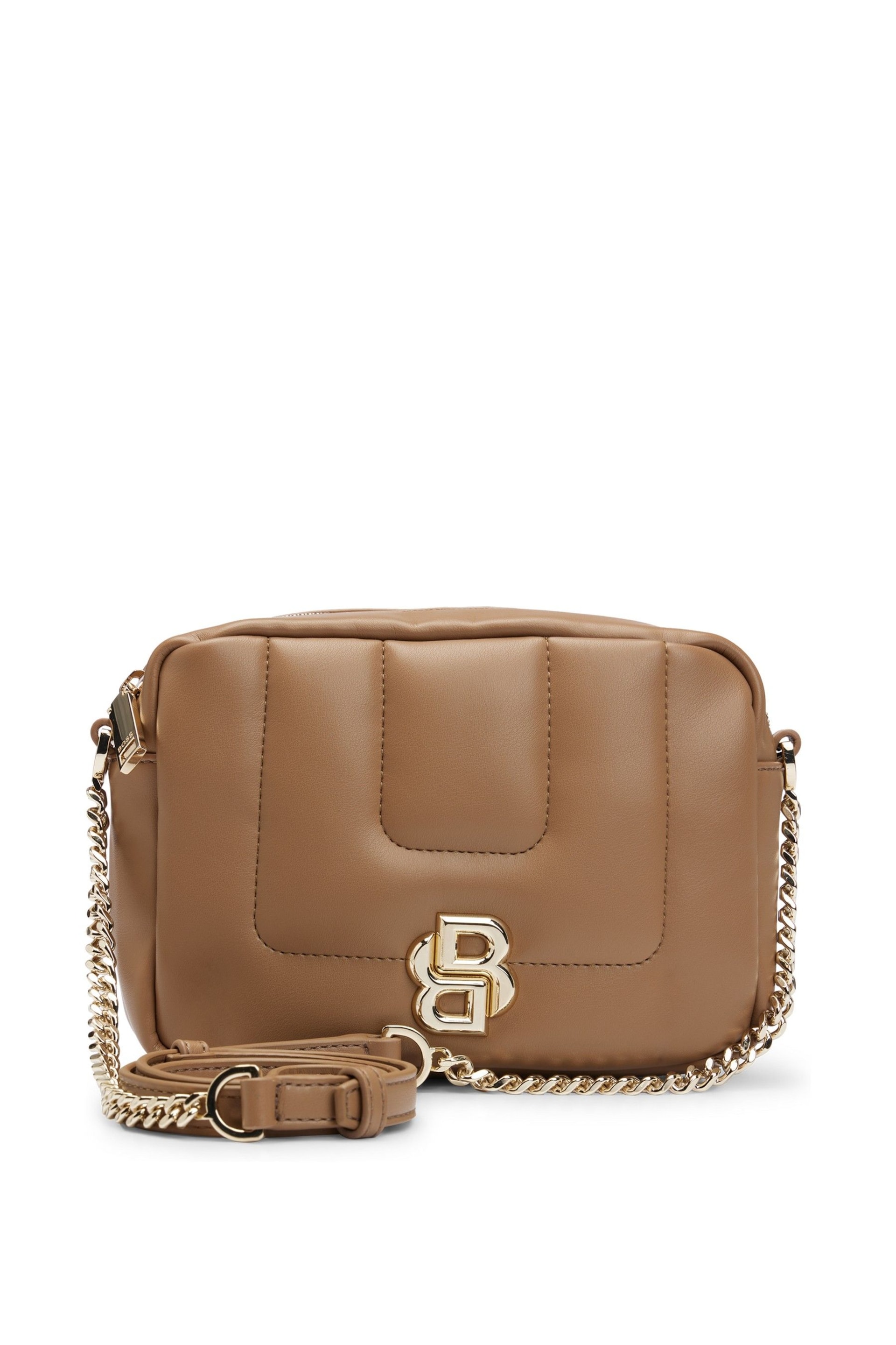 BOSS Beige Double Monogram Logo Crossbody Bag - Image 3 of 4