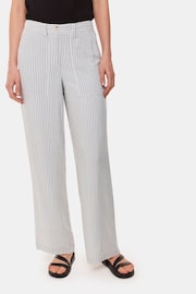 Whistles White Petite Stripe Luna Trousers - Image 3 of 5