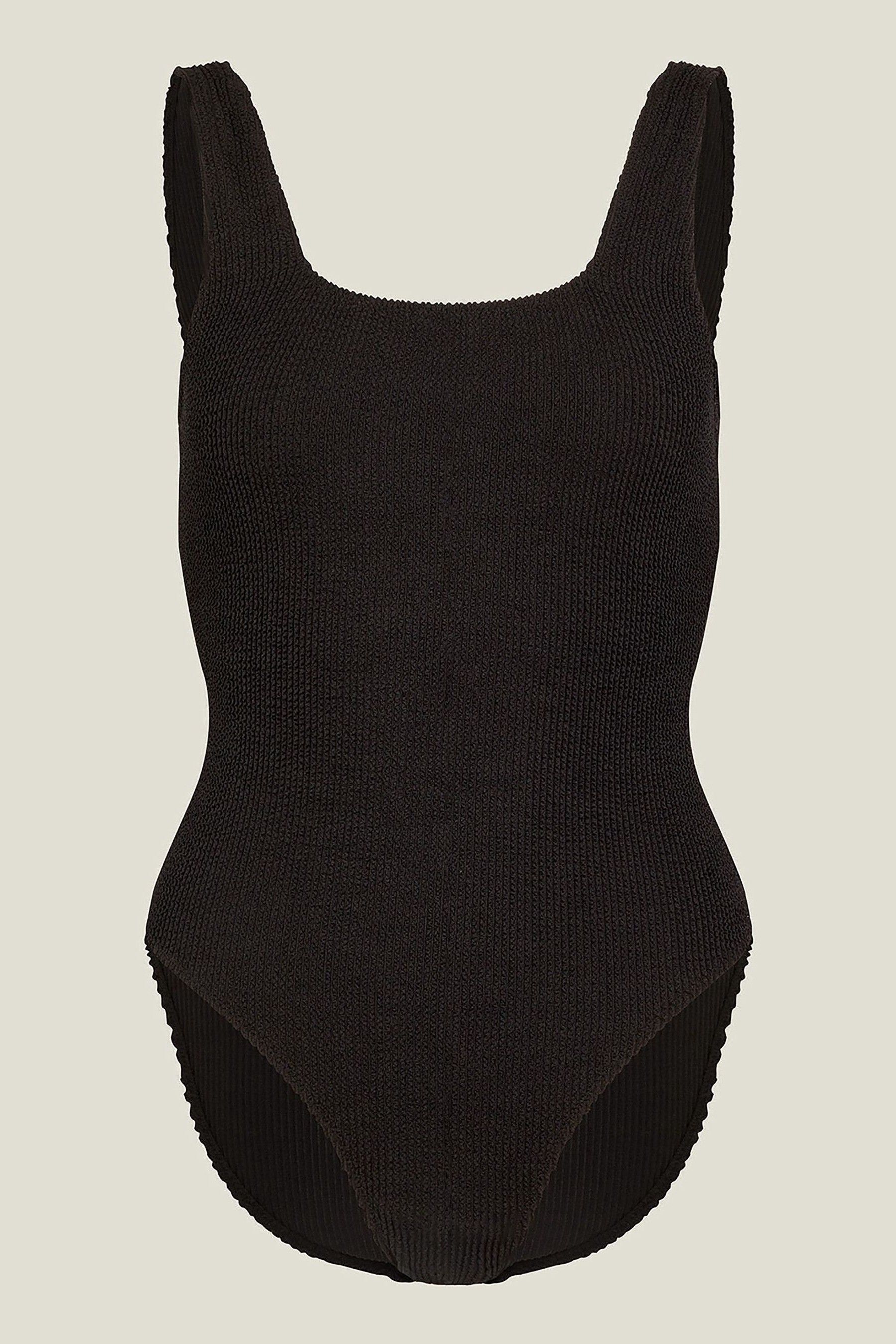 Black crinkle swimsuit hot sale